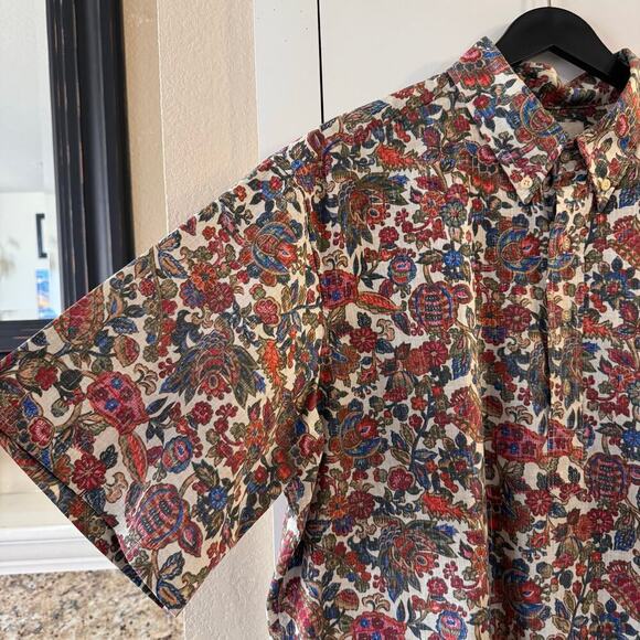 Vintage Reyn Spooner Floral Poplin Men’s Short Sleeve Shirt Size XL Hawaiian - Picture 5 of 7